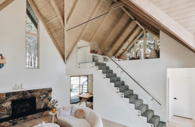 A Renovated Double A-Frame Cabin Gives Nod to Its 1970s Past