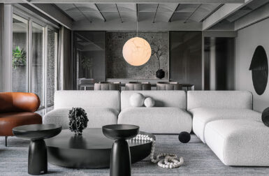 A Monochromatic Apartment in Mumbai With Curvy Vaulted Ceilings
